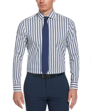 Slim Fit Bold Striped Print Dress Shirt